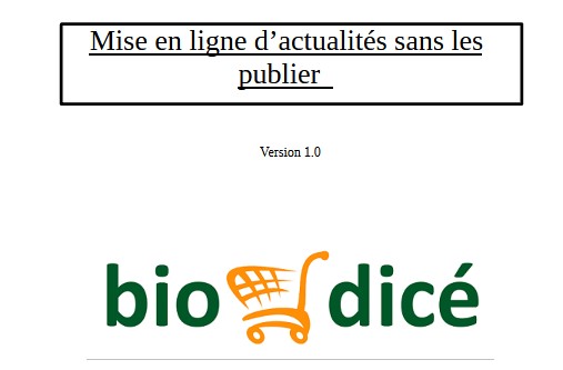 Documentation utilisateur de Biodicé